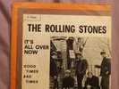 DECCA FASCETTATO 64 THE ROLLING STONES IT'S ALL OVER NOW  vs GOOD TIMES BAD TIME