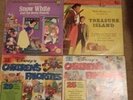 9- Vtg.  Disney Kids Disneyland Vinyl  Records Snow White Treasure Island Mickey
