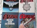 Saxon Vinyl Records Denim And Leather Strong Arm Of The Law Wheels Of Steel