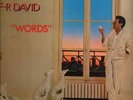 F.R. David Words INSERT NEAR MINT Carrere Vinyl LP