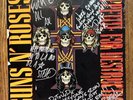 Original Vintage Guns N Roses Signed Appetite For Destruction Promo Poster Lp