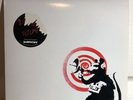 Banksy Radar Rat Dirty Funker Ltd Ed Red Rat Vinyl 2008. Graffiti Stencil Art