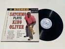 LOUIS ARMSTRONG: SATCHMO PLAYS KING OLIVER - NM 1960 JAZZ SWING LP - GORGEOUS