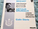 PHILIPS 835 112 AY HI-FI STEREO 1ST UK GRUMIAUX/MOZART VIOLIN CONCERTOS 3+5 NM-