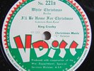 78 RPM RECORD BING CROSBY WHITE CHRISTMAS & SILENT RARE V-DISC 221 E+ CONDITION