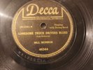 Bluegrass 78 Bill Monroe Decca 46344 Lonesome Truck Drivers Blues /Rotation VG++
