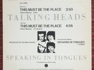 TALKING HEADS THIS MUST BE THE PLACE 2 VERSIONS 1983 12 INCH USA PROMO SINGLE