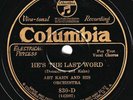 Columbia #830-D: Art Kahn Orc.-He's The Last Word/Hello  Swanee-Hello  V+/E- hot