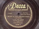 LUCKY MILLINDER ROSETTA THARPE I WANT A TALL SKINNY PAPA/SHOUT SIS 78 RPM 186-40