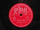 Lightning Hopkins blues 78 Last Affair bw Dont keep my baby long on RPM