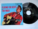 ELVIS PRESLEY - Playing for Keeps - BLUE SLEEVE Silver Line  VG+ 45 RPM RECORD