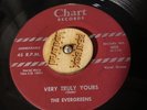 DOO WOP 45 THE EVERGREENS VERY TRULY YOURS ON CHART  Guitar Player / Hear 605