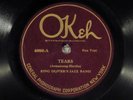 78 RPM -- King Oliver 's Jazz Band, Okeh 40000,  Tears / Buddy's Habit,  E