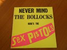 The Sex Pistols Nevermind The Bollocks Vinyl Record LP Plain Back Cover Original