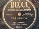 Auld Lang Syne Guy Lombardo 78rpm Decca 1947 Record Home On the Range