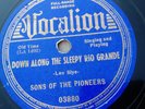 Sons of the Pioneers 78rpm Single 10-inch Vocalion Records #03880 Down Along the
