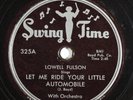 Blues 78 LOWELL FULSON Let Me Ride Your Little... SWING TIME 325 E- HEAR 1361