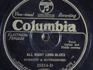 Country 78 BURNETT & RUTHERFORD All Night Long Blues COLUMBIA 15314 V+ HEAR 1579