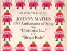 45 rpm record Johnny Mathis Christmas Is / Sleigh Ride PS Percy Faith