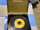 Vintage Metal 45rpm Record Case with 86 45 rpm 1950-60s Doo Wop R&B Jazz Singles