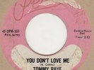 Tommy Raye You Don't Love Me Pen Soul Northern Motown