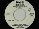 Northern/Deep Soul 45 - Leroy Horne - Don't Come Back - Pompeii - VG+