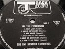 JIMI HENDRIX ARE YOU EXPERIENCED 1ST PRESS UK VINYL LP MONO TRACK 612 001 EX A1