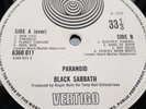 Black Sabbath - Paranoid Vertigo Swirl UK 1971 1st Press Gatefold Inner Heavy EX
