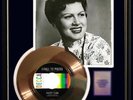 PATSY CLINE I FALL TO PIECES 45 RPM GOLD RECORD SIGNED AUTOGRAPHED PRE PRINTED