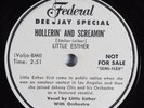 R&B 78 LITTLE ESTHER Hollerin' And Screamin' FEDERAL 12115 E- wlp HEAR 1941