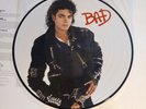 MICHAEL JACKSON BAD 1987 Epic Vintage Vinyl Picture Disc W/ Sleeve And Card