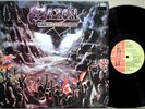 SAXON Rock The Nations M- Promo Uruguay Diff Back Cover LP NWOBHM RARE