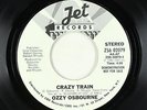 Hard Rock Metal 45 - Ozzy Osbourne - Crazy Train - Jet - VG++ promo
