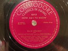 COMMODORE Shellac BILLIE HOLIDAY Record HOW AM I TO KNOW/SHE'S FUNNY THAT WAY