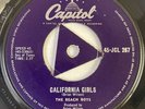 The Beach Boys California Girls Vinyl Record 7” 45 RPM 45-JCL 267 Capitol 1965