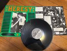 HERESY /CONCRETE SOX -split 1ST PRESSING 1987  GREEN SLEEVE discharge