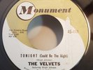 Velvets TONIGHT COULD BE THE NIGHT (DOO WOP 45) #441 PLAYS VG++