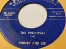 SHIRLEY AND LEE The Proposal/Two Happy People ALADDIN 3205 R&B, New Orleans Soul