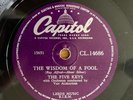THE FIVE KEYS - WISDOM OF A FOOL / NOW THAT DON'T PROVE  78RPM 10