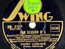 Jam Session N°3 : Just another blues / Sweet lorraine 78 tours rpm SWING SW. 273