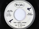Northern Soul R&B 45 - 5 Royales - They Don't Know - Vee-Jay - VG+
