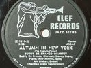 Buddy DeFranco - Autumn In New York - Clef 89067, Jazz 78, 1953