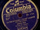 EDITH PIAF La vie en rose -Klassiker- Chanson Schellackplatte 78rpm S7992