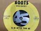 rare soul funk 45 EDDIE DANIELS is he better than me / black hero BOOTS original