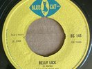 DENNIS WALKS Belly Lick DRUMBAGO & BLENDERS The Game Song 45 Blue Cat 7