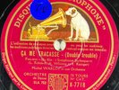 Michel Warlop : ça me tracasse / alone DISQUE 78 tours rpm GRAMOPHONE K-7718