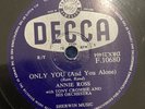 78 rpm rock n roll-Annie Ross-Only You/Cry Me A River