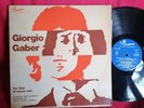 GIORGIO GABER Far finta di essere sani Doppio LP ITALY 1973 EX
