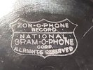 RARE Etched NATIONAL GRAMOPHONE ZONOPHONE Nine Inch One Sided 78 rpm Disc Record