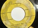 THE MOONGLOWS   I JUST CAN’T TELL NO LIE   CHAMPAGNE 7500  Rare Orig. DOO WOP 45